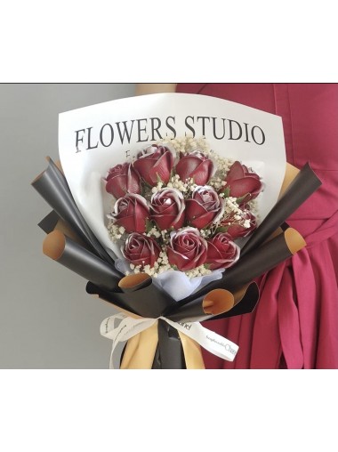 [閃爍玫瑰 現貨發售] Eternal Florist - 閃爍玫瑰鹼香皂永生花束11朵/ Shiny Rose